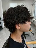 宇都宮メンズカットメンズパーマニュアンスパーマセンターパート