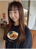 ブラウン/縮毛矯正/髪質改善/ロング