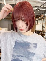 ディッセンバー 渋谷(December)&nbsp;ボブ/レッドカラー/ダブルカラー/ケアブリーチ/学割U24