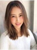 【Agu hair lucina】レイヤーくびれセミディ