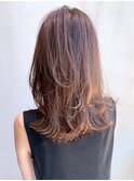 レイヤーミディ_ココアブラウンフリンジウェーブ_ba302003