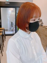 イル(ill)&nbsp;guestsnap オレンジ　切りっぱなし　ボブ　大須