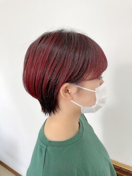 オンフリーク(ON FLEEK) #赤髪#耳かけショート#オンフリーク#下関