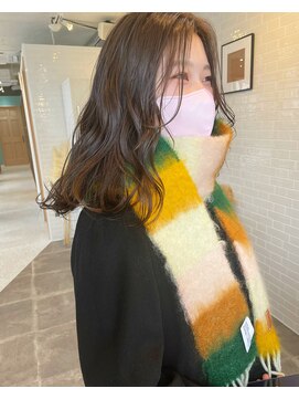 ジーナ 福岡天神(Zina) セミロング×オリーブベージュ