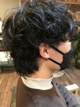 ヘアーデザイン ディードット(Hair design D.) メンズマッシュウルフ×スパイラルパーマ