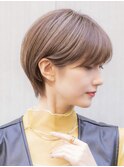 ショートボブ20代30代ココアブラウン髪質改善青山表参道