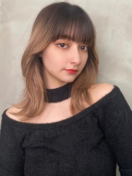 グロー 大宮(GLROW) ブリーチなしチョコレート色×前髪/顔周り×韓国ミディアム[大宮