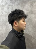 ベリーショート/ダークアッシュ/ニュアンスパーマ/韓国マッシュ