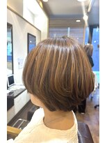 ヘアー グリーン(hair green) おしゃれハイライト／愛されショート／30代40代