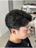 メンズカット眉毛カットフェードカットニュアンスパーマ