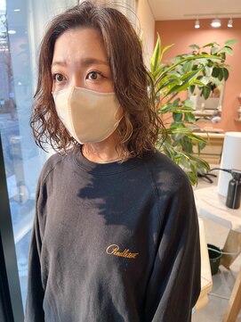 ホール(WHOLE) 【WHOLE】ミディアムボブパーマ