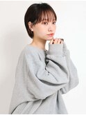 ミディアムヘア/ショコラベージュ/ボブルフ/新宿駅