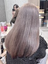 サンク 原宿 表参道(cinq) 韓国ヘア顔周りレイヤーミルクティーベージュグレージュカラー