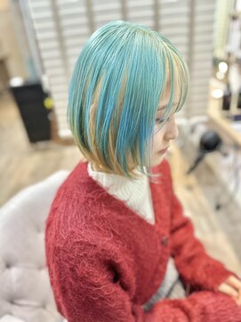 ラウラアンドロー(LAURA&RO) ダブルカラー/ケアブリーチ/インナーカラー/ベージュ【塚口】