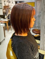 アンティカザサロン(antiqua THE SALON) 切りっぱなしボブ 髪質改善 ブラウンカラー 艶髪 30代