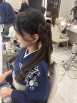 ヘアセット＆メイクアップ　LUNE BY GEKKABIJIN　【6月6日NEW OPEN（予定）】&nbsp;サイドリボンヘア