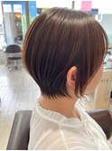スッキリ大人丸みショートボブ