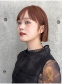☆春日☆縮毛矯正ミルクブラウンダウンバングダークパープル50
