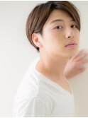 長めバングと好感度サラ髪の栗色スマートマッシュR草加