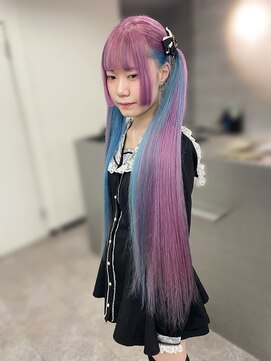 オズ 梅田店(OZ) 湊アクアちゃんカラー＃ピンク×＃水色＃インナー＃地雷系＃地雷