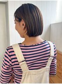 ルーツグラデーション_斜めバンググレージュカラー_ba460251
