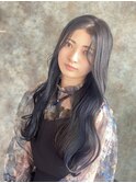 ブルーブラック×イヤリングカラーブルー