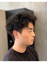 スイッチ(men's SWITCH)&nbsp;【短髪パーマ】スパイキーショートピンパーマ刈り上げ
