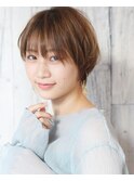ナチュラルハイトーンのフレンチショート