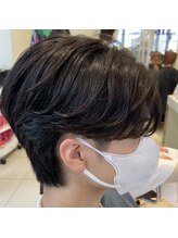 【カルマパーマ】センターパートに自然な毛流れを！パーマ禁止な環境でも◎