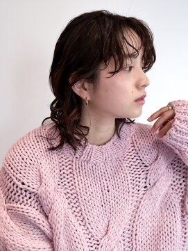 ローネス(LONESS) ウルフヘア パーマスタイル 時短 簡単スタイリング