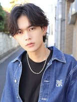 フレイバ 吉祥寺(FLAVA)&nbsp;フェザーセンターパート　メンズショート　ニュアンスパーマ S