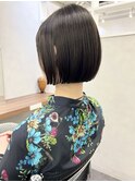 ＊大人のストレートミニボブお洒落簡単まとまる＊