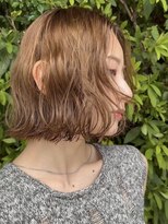 メゾンアクア 表参道(Maison ACQUA)&nbsp;+小顔ミディアムパーマミディアム/デジタルパーマボブパーマ前髪