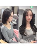 コリアンブラック#シールエクステ#くびれヘア#レイヤー#宇都宮