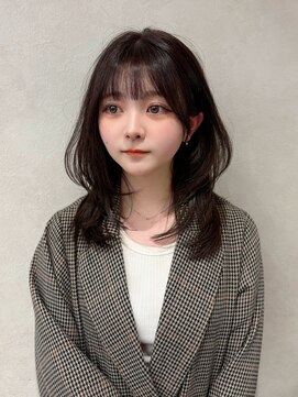 ロンドウル 熊本(Lond ulu) 縮毛矯正/くびれヘア/ハイライトカラー/アプリコットオレンジ