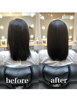 ツヤと髪 クリム(crim)&nbsp;髪質改善エステカラー　ミディアム　白髪染め　30代、40代、20代
