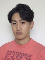 ログ(LOG)&nbsp;メンズパーマ センターパート ニュアンスパーマ