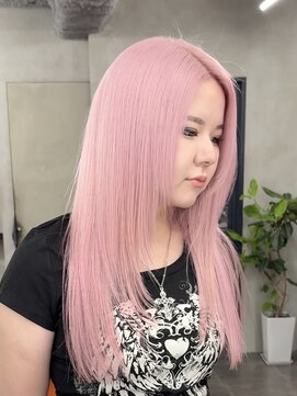 ニコ トウキョウ 渋谷(nico TOKYO) ミルクティーピンクホワイトパープルハイトーンダブルカラー韓国