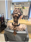 ローポニー　編みおろし【藤沢/ヘアアレンジ/結婚式】