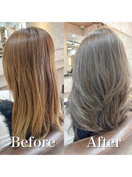 ファン 竹ノ塚店(F.U.N) 白髪ぼかし(グレージュ)白髪キレイにマイナス10歳