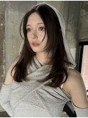 韓国ヘアーハッシュカットレイヤーカットハイライトカラー