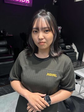 ワンズオゼ 渋谷(ONE's oze) ハイトーン/ダブルカラー/大人ガーリー/ダークアッシュ/似合わせ