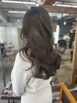 エル バイ ホーム(L by HOME) レイヤーカット ブリーチなし 透明感カラー ミントベージュ