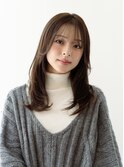大人上品レイヤーカット＊顔周りレイヤー＊オリーブカラー＊銀座