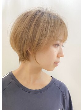 グランドライン(GRAND LINE) 大人気丸みショートヘア　ツヤオレンジ　ニュアンスカラー