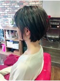 名古屋の美容室actif ミセス 大人 抜け感 丸みショート 小顔