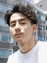 波巻きスパイラルパーマツイストスパイラルツーブロック