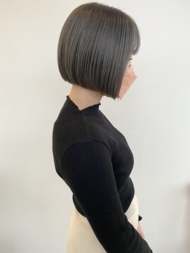 シェル 津山の手店(shel) mini bob × greige20代30代40代ダブルカラー透明感