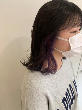 エミィ(emme) 【emme×笹川】インナーカラー×パープル