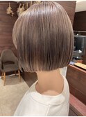 人気のミニボブ×まろやかグレージュカラー★中村大輔